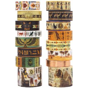 MOOKER 16 ROLLS WASHI TAPE SET - TAPER TAPERATION TAPERIATION TORE FOR JOURNALS ، شريط حرفي لمستلزمات سكرابوكينغ ، مستلزمات اليومية ، الحرف اليدوية ، لوازم اليومية غير المرغوب فيها ، ورق القصاصات