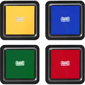 8 Colors Washable Stamp Pad for Kids Finger Paint, Latex Foam Fingerprint Inkpad, Water Base Ink Stamps Pads for Kid Classroom, Clothing, Letter (8 Colors)