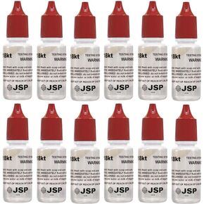 Waytest 18K Gold Testing Solution Purity Determiner Jewelry Scrap Precious Metal 12 Bottles