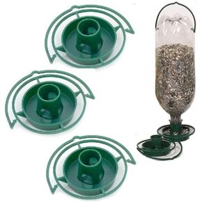 Gadjit Soda Bottle Bird Feeder - 3 Pack | Turn Soda Bottles into Eco Bird Feeders for Wild Birds, Fun for Families and Kids | Promotes Plastic Bottle Recycling and Re-use Pack of 3 (Green)