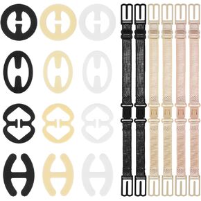 18Pcs Bra Strap Clips for Racerback, Anti-Slip Bra Straps Clips, Bras Strap Holders for Slipping Bras Extender, Converter to Racerback for Full Cup Size, Conceal Straps Cleavage Control