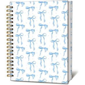 Coquette Pink Bow Notebook Journals, Preppy Cute Notebook for Teen Girls Women, Cute School Supplies-Preppy Stuff, Coquette Stuff Trendy Hardcover Spiral Notebook 5.5x8.3