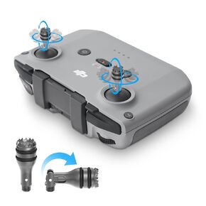 RCstyle Foldable Controller Joystick for DJI Flip/DJI NEO/DJI Mini 4K/Mini 4 Pro/Mini 3 Pro/Mavic 3/Mini 3/Air 3, Retractable Aluminum Alloy Portable Travel-Friendly Sticks Grip, 2 Pack (Grey)