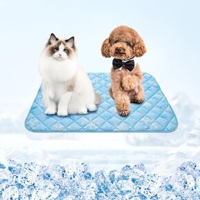 Homimp Dog Cooling Mat,19.5" x 27.5" Thicken Self-Cooling Mat for Dog&Cat,Internal Waterproof& Endothermic,Washable Pet Ice Cool Pad Blanket,Pet Sleeping Pad for Indoor Outdoor in Summer, Non-Toxic