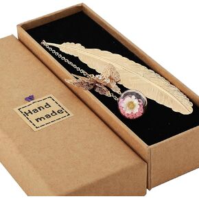 Toirxarn Metal Feather Bookmark for Women Book Lovers – Handmade Gift with Butterfly Charm, Ideal for Graduation, Summer Reading, Birthday & Teacher Appreciation
