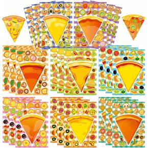 24 Sheets Make Your Own Construction Vehicle Stickers for Kids Boys, Make-a-Face Engineering Vehicles Fire Trucks Excavator for Construction Themed Party Favors