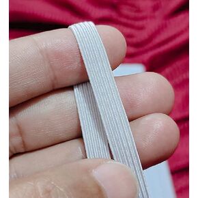 Noshad® White, 8mm - 1/3" Flat Elastic Band Cord for Sewing Knicker, Skirt, Dressmaking, Haberdashery, Clothing, DIY Arts and Crafts Accessory, Material, Supplies (10Meter - 11Yard)