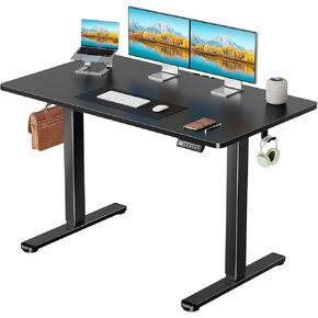 Marsail Electric Standing Desk with One-Piece Desktop,48 x 30 inch Height Adjustable Office Gaming Computer Desk with Deeper Tabletop,Home Office Stand up Desk with 4 Memory Presets, table for Bedroom in Saudi Arabia