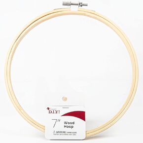 Cousin DIY 7 inch Craft Wood Embroidery Hoop, Brown