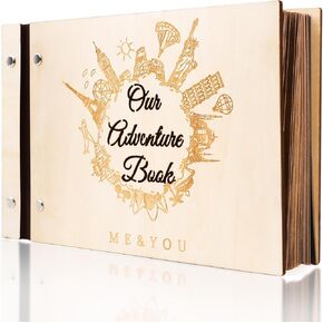 Our Adventure Book Scrapbook Photo Album Travel Journal Book - Anniversary Wedding Gifts for Couple Wife Husband Newlyweds - Our Wedding Anniversary Memory Book