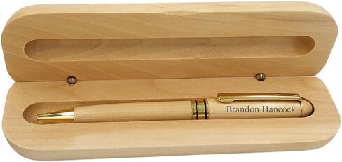 Personalized Pens with Name - Custom Engraved Luxury Pen Set, Wood & Bronze Ballpoint and Fountain Pens, Elegant Gift Box, Office Gifts for Men & Women (Ballpoint pen and fountain pen) in Saudi Arabia