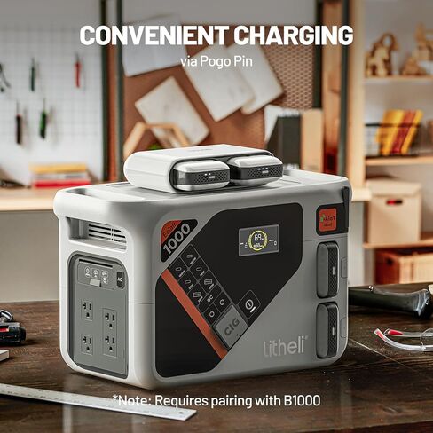 LiTHELi U20 Dual Port Battery Charger, 90W Fast Charging Station for U20 Power Tools and Outdoor Equipment, Portable Smart Charger, 50-Minute Fast Dual Charging in Kuwait