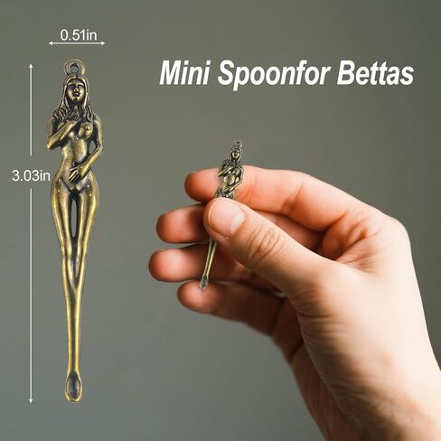 Betta Food Spoon Mini - Tiny Feeding Tool Holds 6-10 Fish Food Pellets Per Scoop, Prevent Overfeeding & Easy Clean Aquarium Tool,Betta Fish Tank Accessories,6 Pcs, Silver in Kuwait