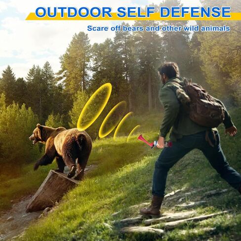 Air Horn, Handheld Signal Boat Horn Bear Horn Self Defense, Portable Super Loud Noise Makers Air Pump Sports and Marine Signal Safety Alarm Horns for Boating, Hiking, Sports Events (Red, 2PCS) in Kuwait