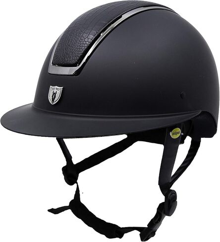 خوذة ركوب الخيل من Tipperary - وندسور - ملابس ركوب الخيل الواقية على الطراز الإنجليزي - ملاءمة قابلة للتخصيص وتهوية تبريد - كروم أسود - حافة عريضة - S in Kuwait