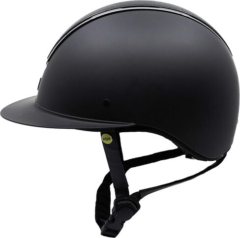 خوذة ركوب الخيل من Tipperary - وندسور - ملابس ركوب الخيل الواقية على الطراز الإنجليزي - ملاءمة قابلة للتخصيص وتهوية تبريد - كروم أسود - حافة عريضة - S in Kuwait