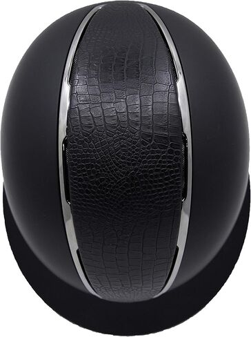 خوذة ركوب الخيل من Tipperary - وندسور - ملابس ركوب الخيل الواقية على الطراز الإنجليزي - ملاءمة قابلة للتخصيص وتهوية تبريد - كروم أسود - حافة عريضة - S in Kuwait