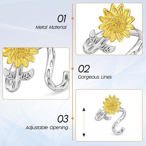 Adjustable Crochet Yarn Tension Rings for Crochet, Finger Yarn Guide Rings Knitting Crochet Accessories with Box for Women in Kuwait