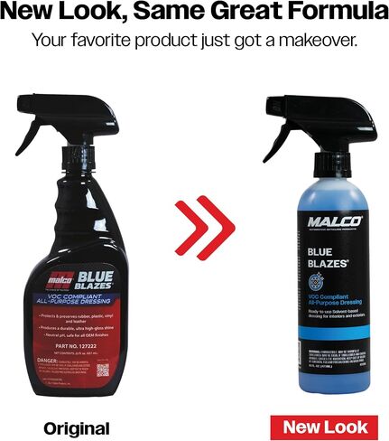 Malco Blue Blazes VOC Compliant All-In-One Car Conditioner – Protects & Preserves Leather, Rubber, Plastic, & Vinyl Surfaces/Produces a Durable, High-Gloss Shine/Pleasant Fragrance/22 Oz. (127222) in Saudi Arabia