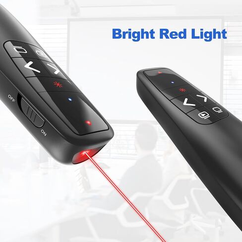 Clicker PowerPoint Presentation Wireless Presenter Remote, Laser Pointer for Computer Clickers, USB C A Project Power Point PPT Clicker for Mac Laptop Office, Slideshow Google Slide Advancer in Saudi Arabia