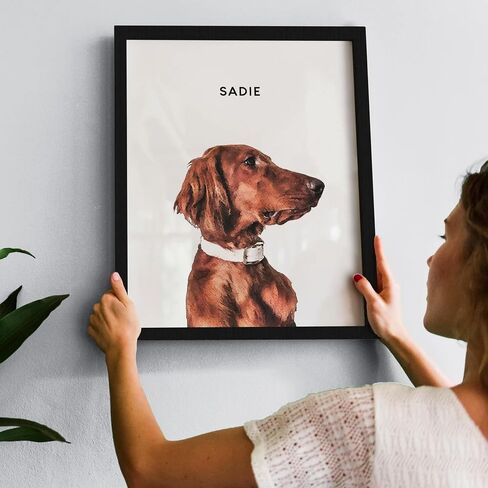 Pet Portrait from Your Photos - Dog Memorial Gifts for Loss of Dog, Personalized Gift for Her Birthday, Pet Memorial Gift for Dog, Gift for Women/Men, Cat & Dog Portrait, Modern Watercolor in Saudi Arabia