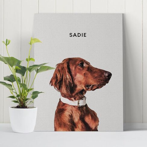 Pet Portrait from Your Photos - Dog Memorial Gifts for Loss of Dog, Personalized Gift for Her Birthday, Pet Memorial Gift for Dog, Gift for Women/Men, Cat & Dog Portrait, Modern Watercolor in Saudi Arabia