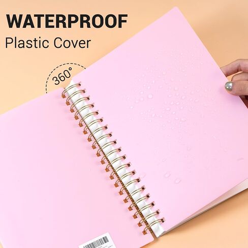 Yoment Spiral Notebook Journal 300 Pages Large Spiral Notebook B5 (7.3"x10") College Ruled Journals for Women Men Thick Spiral Bound Journal for Writing Work School, Pink in Kuwait