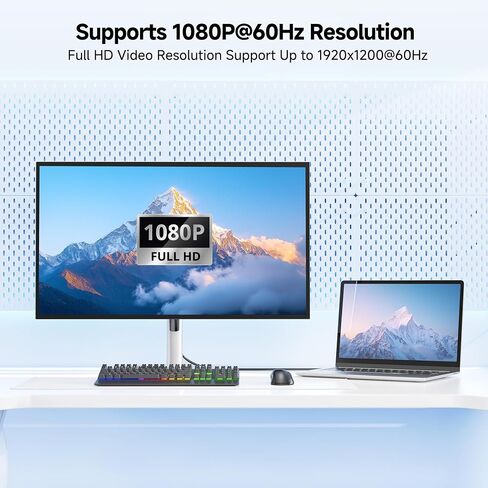 كابل يهم كابل USB C إلى VGA (كابل USB-C إلى VGA) بطول 6 أقدام - منفذ Thunderbolt 4 / USB4 / Thunderbolt 3 متوافق مع MacBook Pro وDell XPS 13 و15 وHP Spectre x360 وSurface Pro وYoga 910 والمزيد in Saudi Arabia