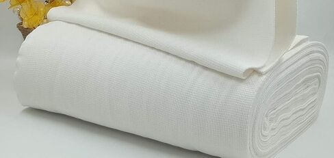 Embroidery Cross Stitch Matty Soft Fabric Cloth (Cross Stitched Aida Needle Work Fabric) 34 Inches Width (8 Count Soft) - (5 Meters, Cream/Off White) in Saudi Arabia