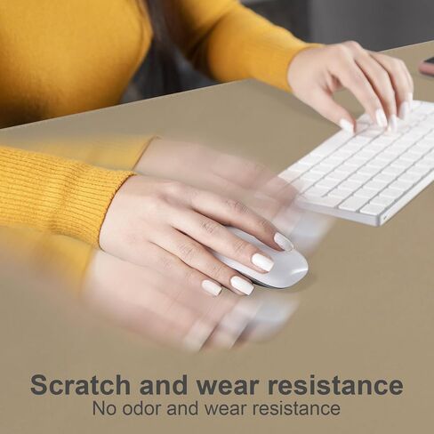 Dawntreres Desk Mat Protector ، Pu Leather Captop Pad ، Non Slip ، 23.6 "× 13.8" وسادة الماوس الكبيرة وحصيرة لوحة المفاتيح ، وسادة كتابة مقاومة للماء للمكتب والمنزل (أسود) in Saudi Arabia