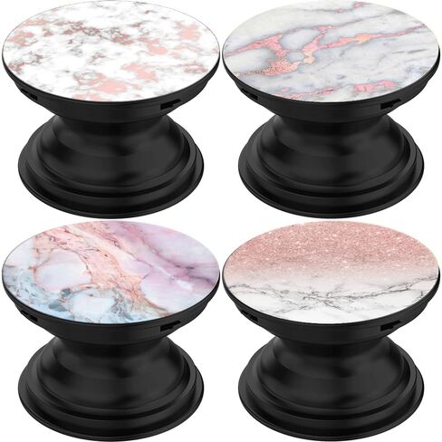 حامل الهاتف الخليوي القابل للطي للهواتف الذكية من إيميري (4 عبوات) - أسود أبيض in Kuwait