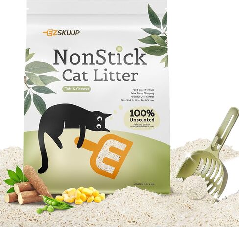 فضلات القط القوي غير القصوى ، والتحكم في الرائحة النباتية Tofu Cat Sterter + الفضلات المختلطة الكاسافا ، والغبار المنخفض السهل الغبار ، واللون الفاتح للتتبع الصحي ، والتعقب المنخفض ، 9 رطل ، in Kuwait