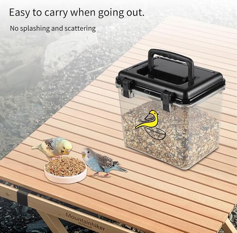 Bird Seed Storage Container,Airtight Bird Food Container-5.2L,Birds Seed Containers with Scoop,Pet Food Storage Containers for Wild Birds Seeds Dispenser Storing Sunflower Seeds in Saudi Arabia