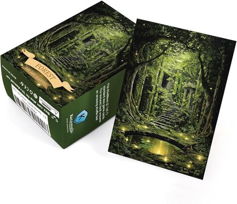 100 بطاقة بطاقة لـ MTG مع 100 غلاف داخلي ، وأكمام فنية خلفية محكم ، وبطاقات الحجم القياسية المناسبة - الغابة in Kuwait