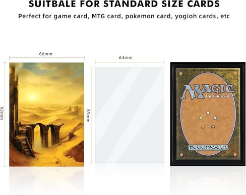 100 Card Sleeves for MTG with 100 Inner Sleeve, Textured Back Art Sleeves, Fit Standard Size Cards - Forest in Kuwait