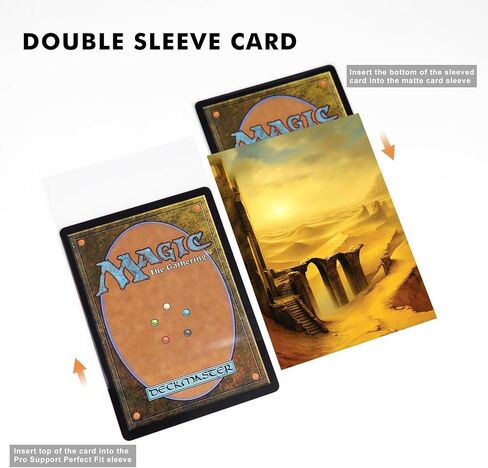 100 Card Sleeves for MTG with 100 Inner Sleeve, Textured Back Art Sleeves, Fit Standard Size Cards - Forest in Kuwait