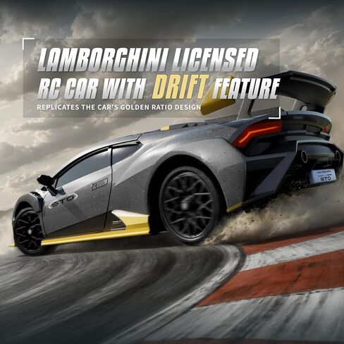 سيارة Lamborghini جهاز التحكم عن بعد للبنين 4-7 ، 1:18 SCALE الرسمي المرخصة سيارة لامبورغيني سيارة ، 2.4 جيجا هرتز RC ألعاب السيارات للبالغين الأولاد 8-12 أفكار هدايا عيد ميلاد الأطفال ، CARS RC (Orange) in Saudi Arabia