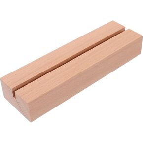DOITOOL Wooden Card Holder Stand for Table Name Cards Rustic Sign Holder for Weddings Events and Home Decor Wood Base for Photos and Calendars Slot