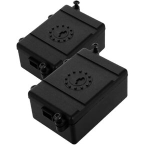 UPKOCH 2pcs Rc Receiver Box Hard Plastic Case for Rc Crawler Car Compatible Secure Electronic Black