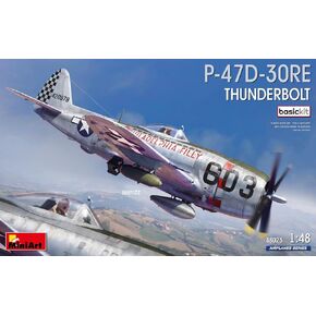 Miniart Mini Art 1/48 P-47D-30RE Thunderbolt Basic Kit Plastic Model MA48023