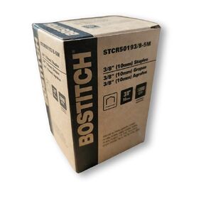 STCR5019 3/8-5M Power Crown Staples, (5) Boxes, 5,000 per Box, (25,000 Staples)