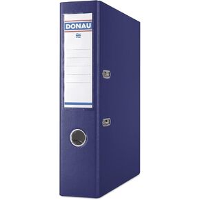 Donau Master Folder Slim Pack of 25 / DIN A4 / 5 cm / 25 Pieces/Purple/Plastic Cover PP/Carton Paper Slotted Folder Office Folder Ring Binder/Green Dot
