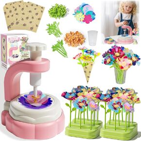 BAIRUYAO Fabric Flower Bouquets Toys，DIY Creative Art Craft Kits Toys for 4 5 6 7 8 Year Girl，Educational Arts & Crafts Toy for Kids Birthdays Activities Holidays Parties(DIY Flower Craft Kits)