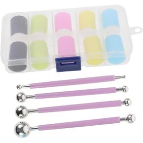 DOITOOL Finger Painting Sponge Daubers Set Ergonomic Brushes for Art Non Staining Color Application Comfortable Grip for Creative Projects and Crafting
