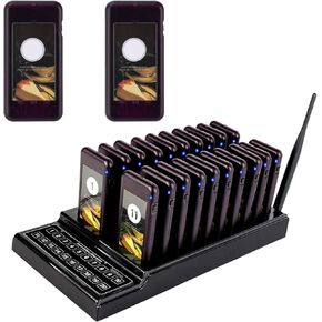 Retekess T111 Restaurant Pager System,Restaurant Waiting Buzzers with Vibration,Flashing and Buzzer,22 Restaurant Pagers for Food Truck,Restaurant,Food Court,Church