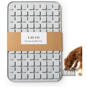 LAY LO Silicone Snuffle Mat for Dogs – Slow Feeder & Sniff Mat for Mental Enrichment | Dog Snuffle Mat Encourages Foraging | BPA-Free, Dishwasher Safe | Includes Live Trainer Support