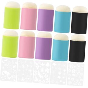 NUOBESTY 1 Set Finger Painting Tool DIY Sponge Daubers for Easy Ink Blending Brushes for Crafting and Drawing Promotes Parent Interaction Lightweight and Portable