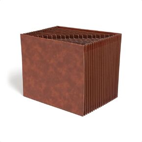 Smead Tuff Accordion File Organizer, Office Supplies, Daily 1-31 Desk Organizer, Letter Size, Premium Vegan Leather, Office Desk Accessories (73785)