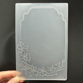 3D Plastic Embossing Folder Template Flower Border Texture A6 Size for Card Making DIY Scrapbooking Paper Crafting Handmade Crafts Scrapbooking Arts Supplies Scrapbook Decor