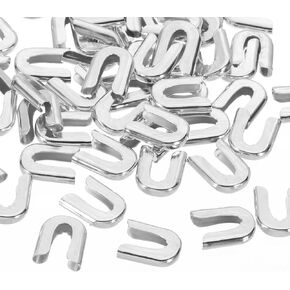PATIKIL 50Pcs 6mm 1/4inch Width Spiral Boning Tips for Sewing, Galvanized Carbon Steel Corset Boning Tips Covers End Cap for Costume Bridal Dress, Silver Tone